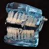 Silver Tone Vampire Fangs Half Teeth Grillz Set