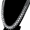 Silver Watch Link Baguettes Chain 24" Necklace
