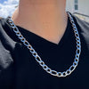 Solid 316L Stainless Steel Figaro Link Chain Necklace 24" x 11MM Thick