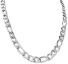 Solid 316L Stainless Steel Figaro Link Chain Necklace 24" x 11MM Thick