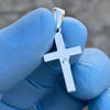 Solid 925 Silver Crucifix Cross Charm Cruz De Plata Jesus Plain Micro Pendant 1"