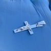 Solid 925 Silver Crucifix Cross Charm Cruz De Plata Jesus Plain Micro Pendant 1"