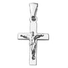 Solid 925 Silver Crucifix Cross Charm Cruz De Plata Jesus Plain Micro Pendant 1"