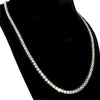 Solid 925 Silver One Row Iced Tennis Chain Necklace 3MM 16"-30"