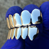 Solid 925 Sterling Silver 8 on 8 Teeth Plain Grillz Set