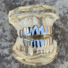 Solid 925 Sterling Silver 8 on 8 Teeth Plain Grillz Set