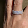 Solid 925 Sterling Silver Eternity Band Iced Flooded Out CZ Ring