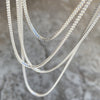 Solid 925 Sterling Silver Franco Chain Necklace Italy 2MM 16"-24"