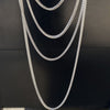 Solid 925 Sterling Silver Franco Chain Necklace Italy 2MM 16"-24"