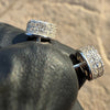 Solid 925 Sterling Silver Iced Earrings Flooded Out 8MM Round Screw Back