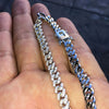 Solid 925 Sterling Silver Iced Miami Cuban Bracelet 8.5" x 6mm