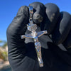 Solid 925 Sterling Silver Jesus Crucifix Cross Shiny Pendant
