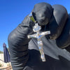 Solid 925 Sterling Silver Jesus Crucifix Cross Shiny Pendant