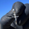 Solid 925 Sterling Silver Jesus Crucifix Cross Shiny Pendant