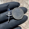 Solid 925 Sterling Silver Jesus Crucifix Cross Shiny Pendant
