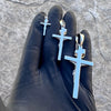 Solid 925 Sterling Silver Jesus Crucifix Cross Shiny Pendant