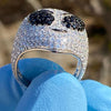 Solid 925 Sterling Silver Micro Pave E.T. Alien Head Ring