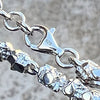 Solid 925 Sterling Silver Nugget Cut Round Bracelet 5.5MM 7" or 8.5"