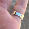 Solid 925 Sterling Silver Nugget Dollar Sign Ring