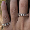 Solid 925 Sterling Silver Plain Cuban Link Ring