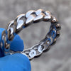 Solid 925 Sterling Silver Plain Cuban Link Ring