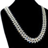 Spike Chain 16" Inch X 25MM Silver Tone Iced Choker