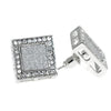 Square Silver Earrings 15MM