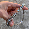 Stainless Steel Classic Byzantine Link Chain Necklace 24" inch x 9MM Thick