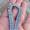 Stainless Steel One Row Iced Flooded Out Chain Necklace  18"