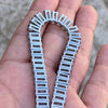 Stainless Steel One Row Iced Flooded Out Chain Necklace  18"