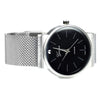 Super Flat Band Silver Tone & Black Hip Hop Watch