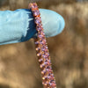 Tennis Bracelet Pink Iced Rose Gold Finish 7" or 8" Inch