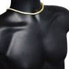 Tennis Chain Iced Choker Gold Finish Necklace 18" (Lobster Clasp)