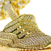 Tennis Shoe Sneaker One-Row Gold Finish Chain Necklace 24"
