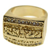 The Last Supper Gold Finish Iced  Ring