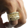 The Last Supper Gold Finish Iced  Ring