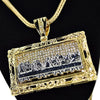 The Last Supper Rectangular Franco Chain Gold Finish Necklace 36"