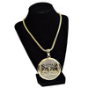 The Last Supper Round Iced Medallion Gold Finish 36" Franco Chain