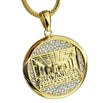 The Last Supper Round Iced Medallion Gold Finish 36" Franco Chain