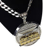 The Last Supper Two Tone Medallion Pendant 33" Silver Tone Chain