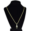 Thick Plug Micro Rope Chain Gold Finish Necklace 24"