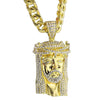 Thorn Jesus Gold Finish 30" Cuban Necklace Hip Hop Chain