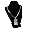 Thorn Jesus Silver Tone 30" Cuban Necklace Hip Hop Chain