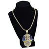 Thug Pharaoh King Gold Finish Franco Chain Necklace 36"