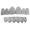 TOP & BOTTOM TEETH Moissanite Grillz 925 Sterling Silver Iced Flooded Out Pre Made Grills