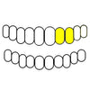 Top Left Hand (#10, #11) / 10K YELLOW GOLD Real 10K Gold Double Caps Side Canine Custom Grillz