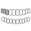TOP RIGHT (#4 #5 #6) / 10K WHITE GOLD Real Solid 10K Gold Custom Grillz Three Side Teeth Grills