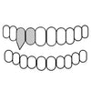 TOP RIGHT 925 Sterling Silver Custom Fangs Double Grillz Set Vampire Fang & Tooth