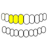 Top Right Hand Gold Plated over 925 Sterling Silver Three Teeth Custom Grillz