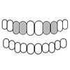 Top Right & Left (#6,#7, #10,#11) / 10K WHITE GOLD Real 10K White Gold Double Caps Side Canine Custom Grillz
